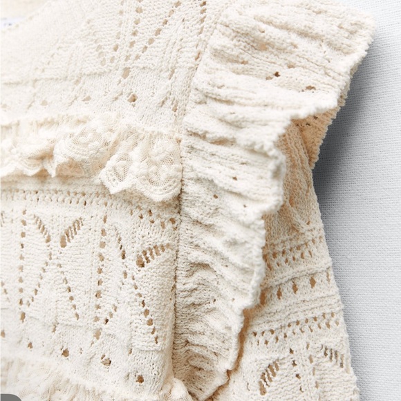 Zara NWT knit long sleeves top Sz L - Picture 3 of 8